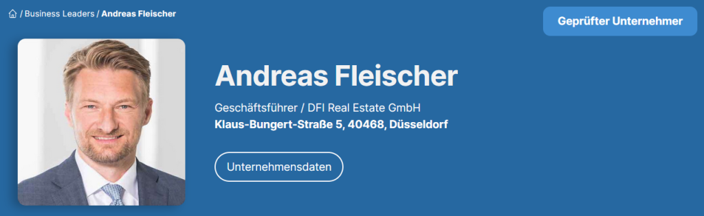 Andreas Fleischer - DFI REAL Estate (Business-Leders)