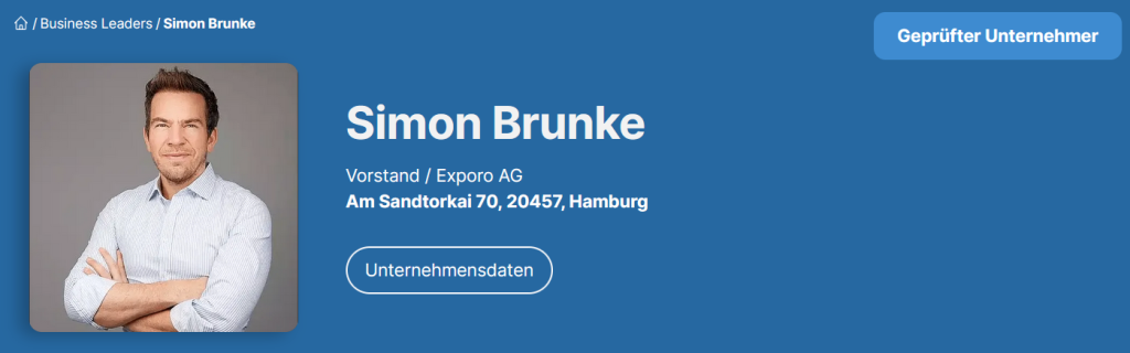 Simon Brunke - EXPORO AG (Business-Leaders)