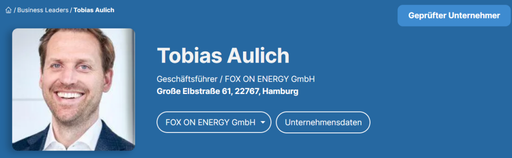 Tobias Aulich - Geschäftsführer (Business-Leaders)