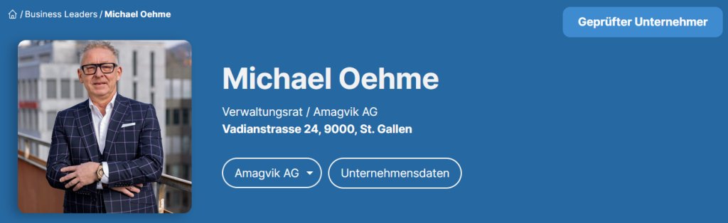 Michael Oehme - Amagvik AG (Business-Leaders)